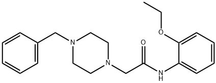 2-(4-BENZYLPIPERAZINO)-N-(2-ETHOXYPHENYL)ACETAMIDE 结构式