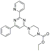 4-(6-PHENYL-2-PYRIDIN-2-YL-PYRIMIDIN-4-YL)-PIPERAZINE-1-CARBOXYLIC ACID ETHYL ESTER 结构式