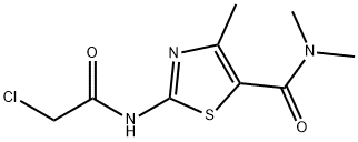 2-(2-氯-乙酰基氨基)-4-甲基-噻唑-5-羧酸二甲基酰胺 结构式