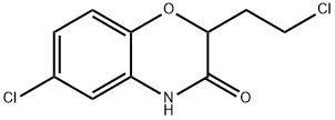 6-CHLORO-2-(2-CHLOROETHYL)-2H-1,4-BENZOXAZIN-3(4H)-ONE 结构式