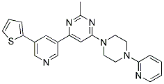 2-METHYL-4-(4-PYRIDIN-2-YL-PIPERAZIN-1-YL)-6-(5-THIOPHEN-2-YL-PYRIDIN-3-YL)-PYRIMIDINE 结构式