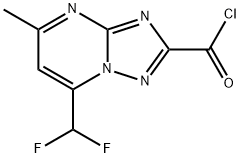 7-DIFLUOROMETHYL-5-METHYL-[1,2,4]TRIAZOLO[1,5-A]-PYRIMIDINE-2-CARBONYL CHLORIDE 结构式
