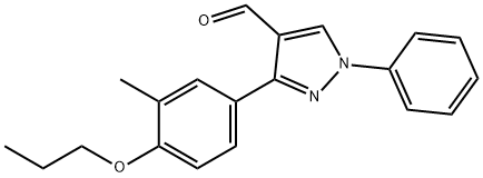 3-(3-METHYL-4-PROPOXYPHENYL)-1-PHENYL-1H-PYRAZOLE-4-CARBALDEHYDE 结构式