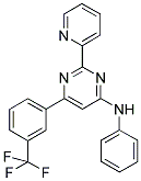 N-PHENYL-2-PYRIDIN-2-YL-6-[3-(TRIFLUOROMETHYL)PHENYL]PYRIMIDIN-4-AMINE 结构式