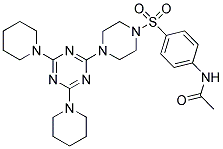 N-(4-(4-(4,6-Di(piperidin-1-yl)-1,3,5-triazin-2-yl)piperazin-1-ylsulfonyl)phenyl)acetamide 结构式