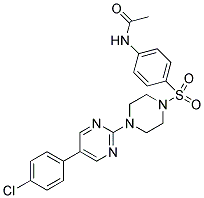 N-[4-((4-(5-(4-CHLOROPHENYL)PYRIMIDIN-2-YL)PIPERAZIN-1-YL)SULPHONYL)PHENYL]ACETAMIDE 结构式