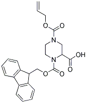 4-ALLYL 1-(9-H-FLUOREN-9-YLMETHYL) HYDROGEN PIPERAZINE-1,2,4-TRICARBOXYLATE 结构式