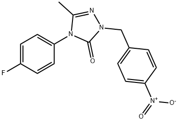 4-(4-Fluorophenyl)-5-methyl-2-(4-nitrobenzyl)-2,4-dihydro-3H-1,2,4-triazol-3-one 结构式