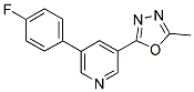 3-(4-FLUOROPHENYL)-5-(5-METHYL-1,3,4-OXADIAZOL-2-YL)PYRIDINE 结构式