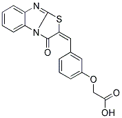 {3-[(E)-(3-OXO[1,3]THIAZOLO[3,2-A]BENZIMIDAZOL-2(3H)-YLIDENE)METHYL]PHENOXY}ACETIC ACID 结构式