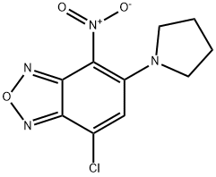 7-氯-4-硝基-5-吡咯烷-1-基-2,1,3-苯并恶二唑 结构式