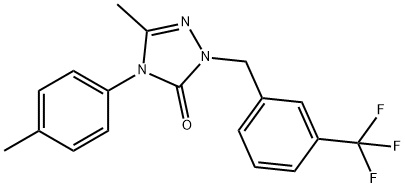 5-METHYL-4-(4-METHYLPHENYL)-2-[3-(TRIFLUOROMETHYL)BENZYL]-2,4-DIHYDRO-3H-1,2,4-TRIAZOL-3-ONE 结构式