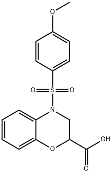 4-(4-甲氧苯基)磺酰基-2,3-二氢-1,4-苯并恶嗪-2-羧酸 结构式