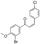 (Z)-1-(3-BROMO-4-METHOXYPHENYL)-3-(4-CHLOROPHENYL)PROPENONE 结构式