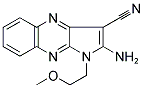 2-AMINO-1-(2-METHOXY-ETHYL)-1H-PYRROLO[2,3-B]QUINOXALINE-3-CARBONITRILE 结构式