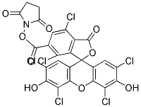 6-羧基-2',4,4',5',7,7'-六氯荧光素琥珀酰亚胺酯 结构式