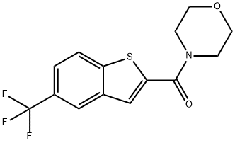 MORPHOLINO[5-(TRIFLUOROMETHYL)-1-BENZOTHIOPHEN-2-YL]METHANONE 结构式