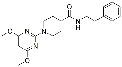 1-(4,6-DIMETHOXYPYRIMIDIN-2-YL)-N-(2-PHENYLETHYL)PIPERIDINE-4-CARBOXAMIDE 结构式