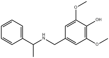 2,6-DIMETHOXY-4-[(1-PHENYL-ETHYLAMINO)-METHYL]-PHENOL 结构式