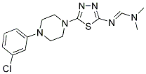 N'-{5-[4-(3-CHLOROPHENYL)PIPERAZIN-1-YL]-1,3,4-THIADIAZOL-2-YL}-N,N-DIMETHYLIMIDOFORMAMIDE 结构式