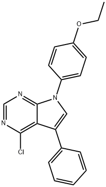 4-CHLORO-7-(4-ETHOXYPHENYL)-5-PHENYL-7H-PYRROLO[2,3-D]PYRIMIDINE 结构式