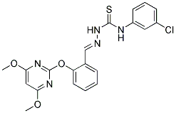 N-[1-AZA-2-[2-[(4,6-DIMETHOXYPYRIMIDIN-2-YL)OXY]PHENYL]ETHENYL]-N'-(3-CHLOROPHENYL)THIOUREA 结构式