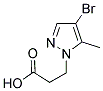 3-(4-溴-5-甲基吡唑-1-基)丙酸 结构式