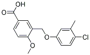 3-((4-氯-3-甲基苯氧基)甲基)-4-甲氧基苯甲酸 结构式