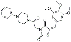 (E)-3-(2-OXO-2-(4-PHENYLPIPERAZIN-1-YL)ETHYL)-5-(3,4,5-TRIMETHOXYBENZYLIDENE)THIAZOLIDINE-2,4-DIONE 结构式