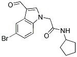 2-(5-BROMO-3-FORMYL-1H-INDOL-1-YL)-N-CYCLOPENTYLACETAMIDE 结构式