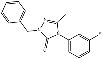 2-BENZYL-4-(3-FLUOROPHENYL)-5-METHYL-2,4-DIHYDRO-3H-1,2,4-TRIAZOL-3-ONE 结构式