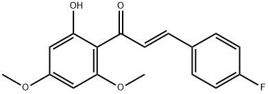 3-(4-FLUOROPHENYL)-1-(2-HYDROXY-4,6-DIMETHOXYPHENYL)-2-PROPEN-1-ONE 结构式