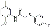 2-[(4-FLUOROPHENYL)SULFANYL]-N-(2-METHOXY-5-METHYLPHENYL)ACETAMIDE 结构式