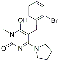 5-(2-BROMOBENZYL)-6-HYDROXY-1-METHYL-4-PYRROLIDIN-1-YLPYRIMIDIN-2(1H)-ONE 结构式