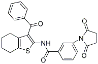 N-(3-BENZOYL-4,5,6,7-TETRAHYDROBENZO[B]THIOPHEN-2-YL)-3-(2,5-DIOXOPYRROLIDIN-1-YL)BENZAMIDE 结构式