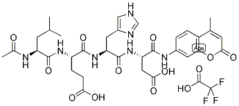 AC-LEU-GLU-HIS-ASP-AMC TFA SALT 结构式