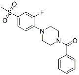1-BENZOYL-4-[2-FLUORO-4-(METHYLSULFONYL)PHENYL]PIPERAZINE 结构式