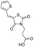 3-(2,4-DIOXO-5-THIOPHEN-2-YLMETHYLENE-THIAZOLIDIN-3-YL)-PROPIONIC ACID 结构式