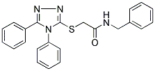 N-BENZYL-2-[(4,5-DIPHENYL-4H-1,2,4-TRIAZOL-3-YL)SULFANYL]ACETAMIDE 结构式