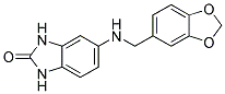 5-((1,3-BENZODIOXOL-5-YLMETHYL)AMINO)-1,3-DIHYDRO-2H-BENZIMIDAZOL-2-ONE 结构式