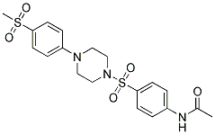 N-(4-[4-(4-METHANESULFONYL-PHENYL)-PIPERAZINE-1-SULFONYL]-PHENYL)-ACETAMIDE 结构式