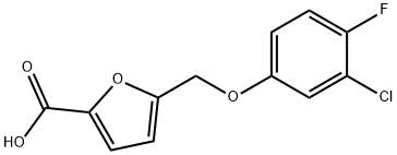 5-(3-氯-4-氟苯氧甲基)呋喃-2-羧酸 结构式