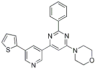 4-[2-PHENYL-6-(5-THIEN-2-YLPYRIDIN-3-YL)PYRIMIDIN-4-YL]MORPHOLINE 结构式