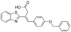 3-BENZOTHIAZOL-2-YL-4-(4-BENZYLOXY-PHENYL)-BUT-3-ENOIC ACID 结构式