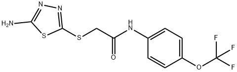 2-[(5-AMINO-1,3,4-THIADIAZOL-2-YL)SULFANYL]-N-[4-(TRIFLUOROMETHOXY)PHENYL]ACETAMIDE 结构式