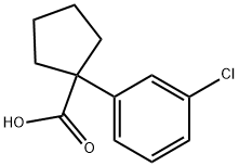 1-(3-CHLOROPHENYL)CYCLOPENTANE-1-CARBOXYLIC ACID 结构式