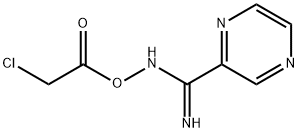 N'-[(2-CHLOROACETYL)OXY]-2-PYRAZINECARBOXIMIDAMIDE 结构式