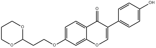 7-O-[2-(1,3-DIOXANYL)ETHYL]DAIDZEIN 结构式