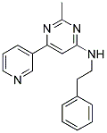 2-METHYL-N-(2-PHENYLETHYL)-6-PYRIDIN-3-YLPYRIMIDIN-4-AMINE 结构式