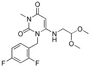1-(2,4-DIFLUOROBENZYL)-6-[(2,2-DIMETHOXYETHYL)AMINO]-3-METHYLPYRIMIDINE-2,4(1H,3H)-DIONE 结构式